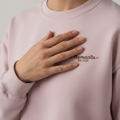 Pink Hand Over Embroidery